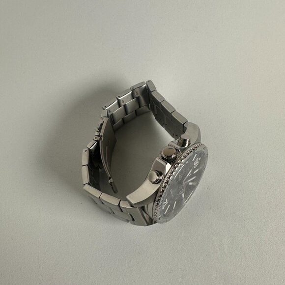 Caravelle by Bulova Chronograph, Silver Stainless Steel Band, Men's Wristwatch - Picture 6 of 7